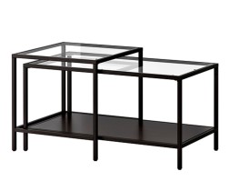 Black and Glass coffee table