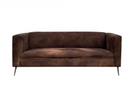 Brown suede - Sofa for 3