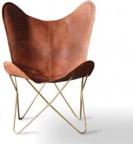 Butterfly Chair with Leather Cover