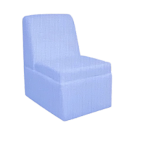 Individual chair with back - White Vinyl