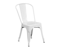 White metal chair