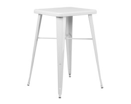 Square metal cocktail table - white