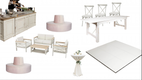 White + Pink Bundle Set for 80 Guests